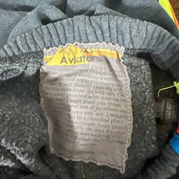 Aviator Nation Charcoal Joggers with Rainbow Stripes - Picture 6 of 6